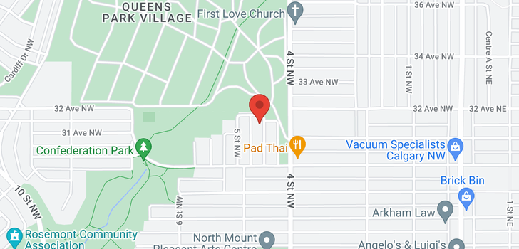map of 3213 4A ST NW